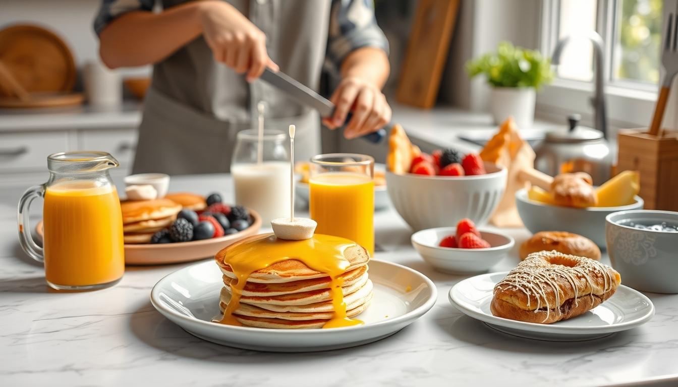 Freshly baked homemade cake in a kitchen setting